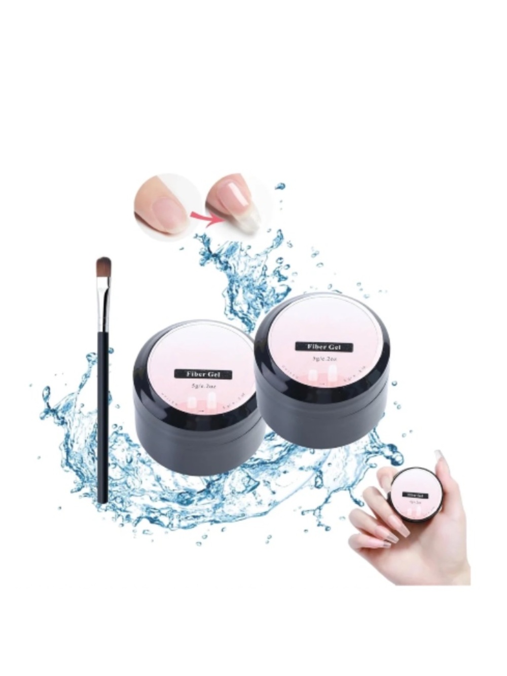 Nail Fiber Repair Kit 2 Jar Set